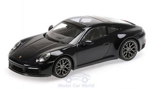 Modelauto Porsche 911 4S Carrera metallic blauw 2019 1/18 Minichamps