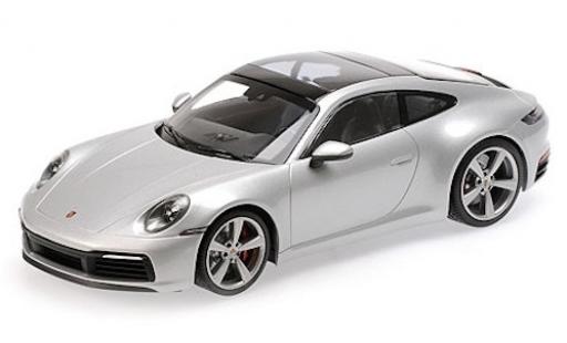 Modelauto Porsche 911 4S Carrera grijs 2019 1/18 Minichamps