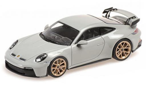 Modelauto Porsche 911 GT3 grijs 2020 1/43 Minichamps