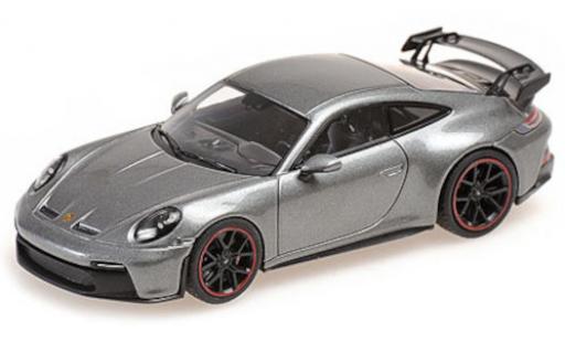 Modelauto Porsche 911 GT3 metallic grijs 2020 1/43 Minichamps