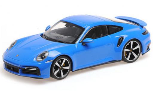 Modelauto Porsche 911 Turbo s blauw 2021 1/18 Minichamps
