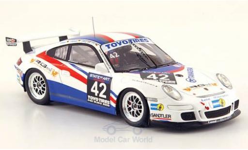 Modelauto Porsche 911 GT3 CUP No.42 24h Dubai 2009 Tilke/Abergel/Kentenich/Dzikevic 1/43 Minichamps