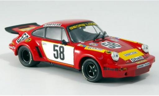 Modelauto Porsche 911 RSR Carrera 3.0 No.58 Gelo Racing Team 24h Le Mans 1975 J.Fitzpatrick/G.van Lennep/M.Schurti sans Vitrine 1/43 Minichamps
