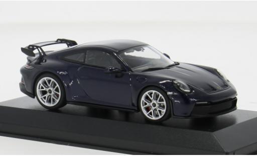 Modelauto Porsche 911 GT3 blauw 2021 1/43 Minichamps