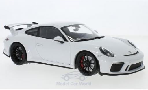 Modelauto Porsche 911 GT3 metallic wit 2017 1/18 Minichamps