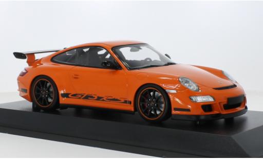 Modelauto Porsche 911 GT3 RS oranje 2007 1/18 Minichamps