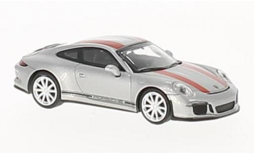 Modelauto Porsche 911 R grijs/rood 2016 1/12 Minichamps
