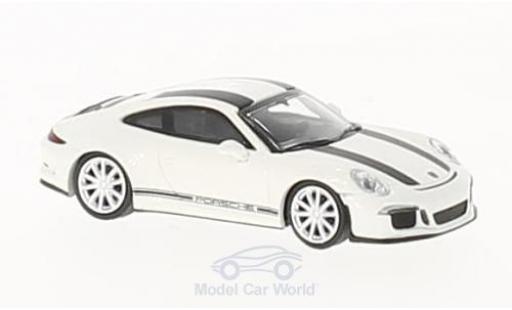 Modelauto Porsche 911 R wit/zwart 2016 1/87 Minichamps