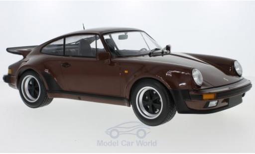 Modelauto Porsche 911 Turbo bruin 1977 1/12 Minichamps