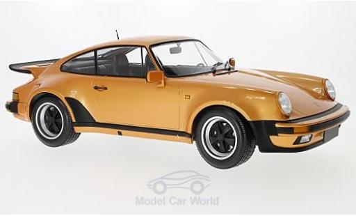Modelauto Porsche 911 Turbo metallic oranje 1977 1/12 Minichamps