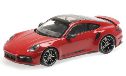 Modelauto Porsche 911 Turbo s rood/Dekor 2020 1/18 Minichamps