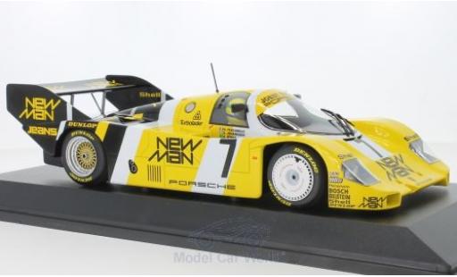 Modelauto Porsche 956 1984 K No.7 Joest Racing 1000 Km N&Atilde;&frac14;rburgring Ayrton Senna Collection met Figur H.Pescarolo/S.Johansson/A.Senna 1/18 Minichamps