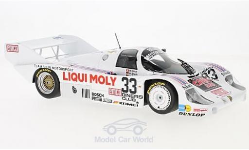 Modelauto Porsche 956 1983 K No.33 Brun Motorsport Liqui Moly 1000km Spa H-J.stuk/H.Grohs/W.Brun 1/18 Minichamps