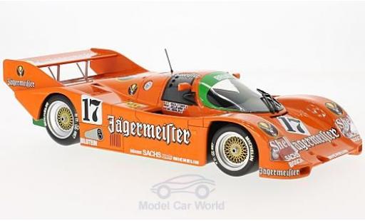 Modelauto Porsche 962 1986 C No.17 Brun Motorsport J&Atilde;&curren;germeister 1000 Km Spa T.Boutsen/F.Jelinski/W.Brun 1/18 Minichamps