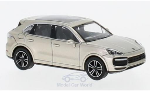 Modelauto Porsche Cayenne Turbo metallic beige 2017 1/87 Minichamps