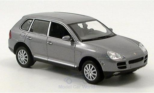Modelauto Porsche Cayenne Base V6 metallic grijs 2003 1/43 Minichamps