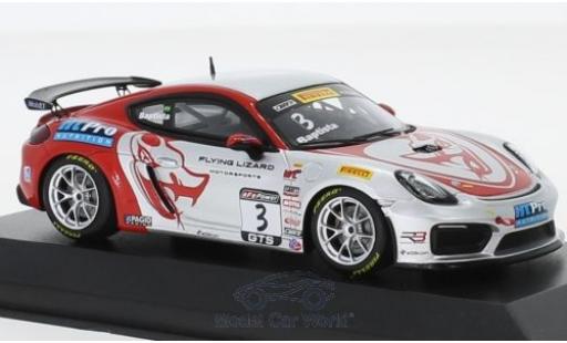 Modelauto Porsche 718 GT4 Clubsport MR No.3 Flying Lizard Motorsports Pirelli World Challenge 2017 R.Baptista 1/43 Minichamps