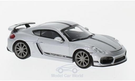 Modelauto Porsche 718 GT4 grijs/zwart 2016 1/87 Minichamps