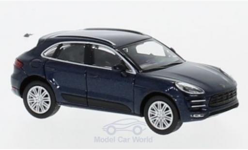 Modelauto Porsche Macan Turbo metallic blauw 2013 1/87 Minichamps