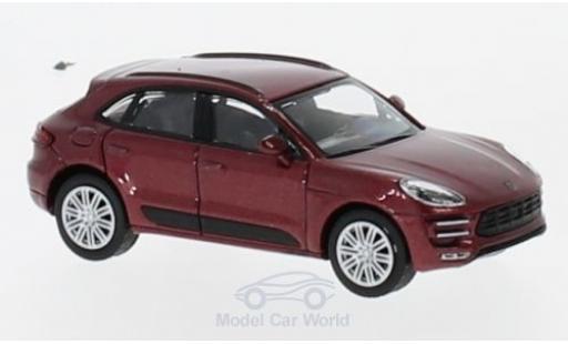 Modelauto Porsche Macan Turbo metallic rood 2013 1/87 Minichamps