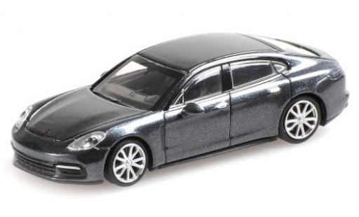 Modelauto Porsche Panamera 4S metallic grijs 2015 1/87 Minichamps