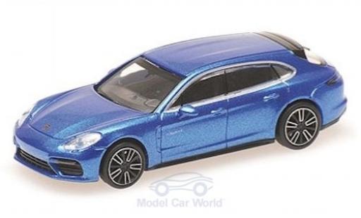 Modelauto Porsche Panamera e-hybrid Turbo S Sport Turismo metallic blauw 2017 1/87 Minichamps