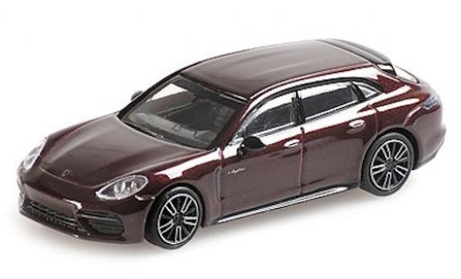 Modelauto Porsche Panamera e-hybrid Turbo S Sport Turismo metallic rood 2017 1/87 Minichamps