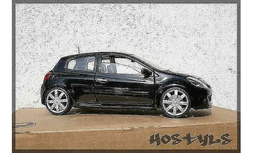 Renault Clio 3 RS 1/18 Solido zwart preparee tuning modelauto