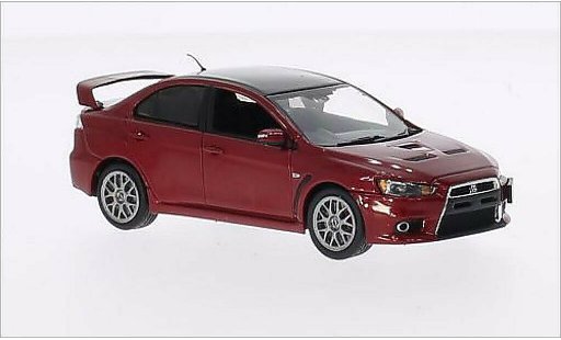 Mitsubishi Lancer Evolution X 1/43 Vitesse Evo Final Edition metallic rood/zwart RHD modelauto