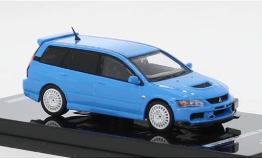 Modelauto Mitsubishi Lancer Evolution Evoluti blauw 1/64 INNO64