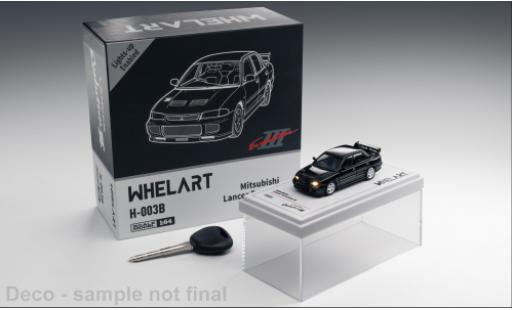 Modelauto Mitsubishi Lancer Evolution III zwart 1/64 WhelArt