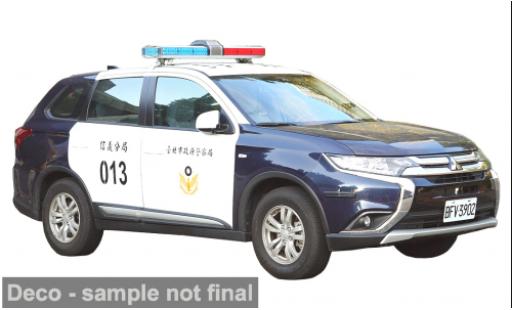 Modelauto Mitsubishi Outlander Base 2019 Taipei City Politie Department 1/43 Vitesse