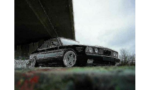 Bmw 535 tuning 1/18 Minichamps 1988 i zwart jantes ac schnitzer modelauto