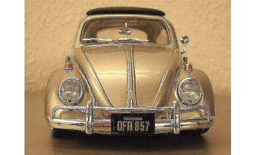 Volkswagen Kafer Base 1/18 Burago coxinelle grijs jantes bords larges modelauto