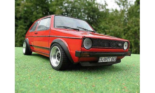 Volkswagen Golf GTI 1/18 Solido jantes ATS 13 pouces rood modelauto