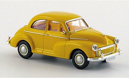 Morris Minor Base 1/87 Brekina Sedan geel modelauto