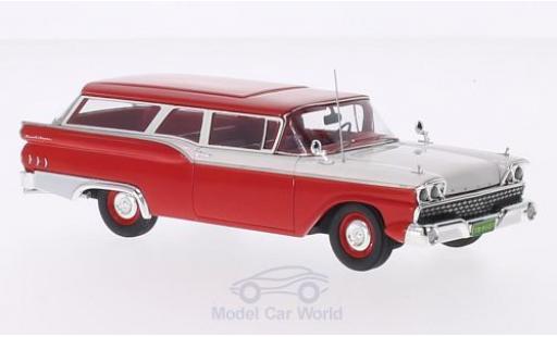 Modelauto Ford Ranch Wagon Break rood/wit 1959 1/43 Motorhead