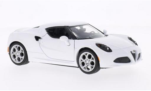 Modelauto Alfa Romeo 4C coupe wit 1/24 Motormax