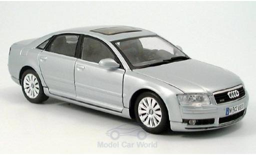 Modelauto Audi A8 berline grijs 2004 1/18 Motormax