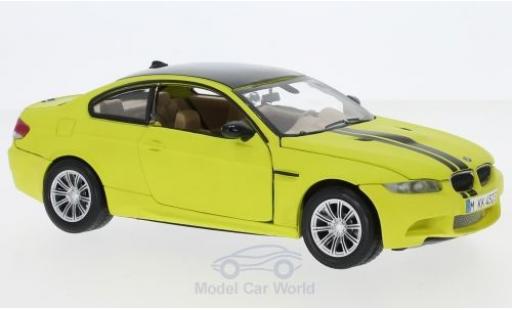 Modelauto Bmw M3 Coupe mat-geel/zwart 2008 1/24 Motormax