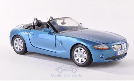 Modelauto Bmw Z4 roadster (E85) metallic blauw 2003 kap ge&Atilde;&para;ffnet 1/24 Motormax