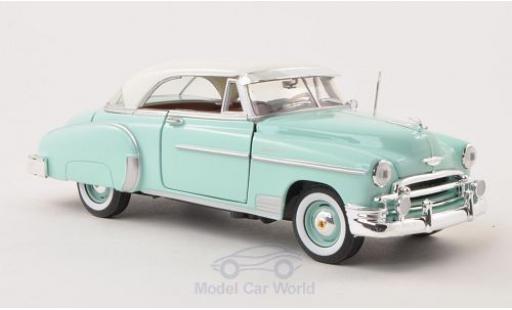 Modelauto Chevrolet Bel Air Coupe Hardtop turquoise/wit 1950 1/24 Motormax