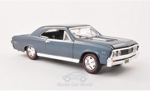 Modelauto Chevrolet Chevelle SS 396 metallic blauw 1967 1/18 Motormax