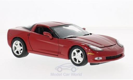Modelauto Chevrolet Corvette Coupe (C6) rood 2005 zonder Vitrine 1/24 Motormax