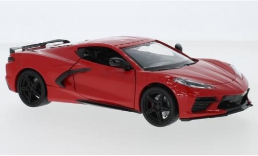 Modelauto Chevrolet Corvette Stingray C8 rood 2020 1/24 Motormax