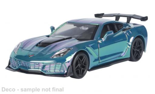 Modelauto Chevrolet Corvette ZR1 turquoise 2019 1/24 Motormax