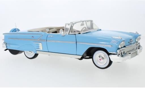 Modelauto Chevrolet Impala Convertible Cabriolet blauw 1958 1/24 Motormax
