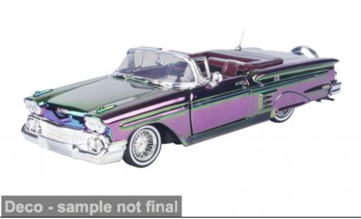 Modelauto Chevrolet Impala Sedan lila/groen 1958 1/24 Motormax
