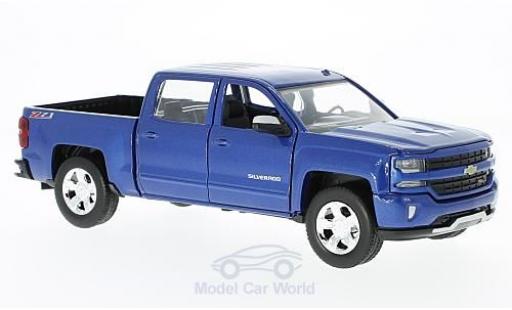Modelauto Chevrolet Silverado pickup 1500 LT - Z71 blauw 2017 Ma&Atilde;�stab:1:27 Doppelkabine met kurzer Ladefl&Atilde;&curren;che 1/27 Motormax
