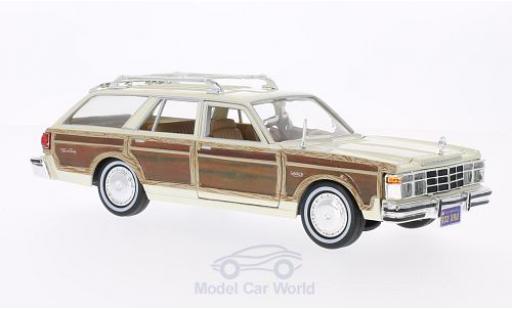 Modelauto Chrysler Le Baron Station Wagon Town & Country beige/Holzoptik 1979 zonder Vitrine 1/24 Motormax